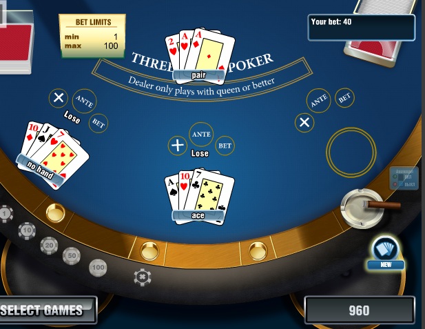 игровой автомат Three Card Poker играть бесплатно